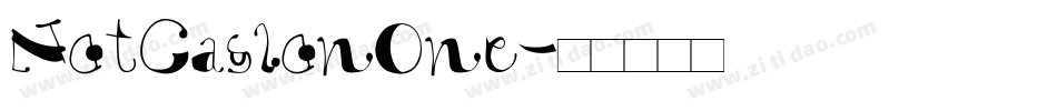 NotCaslonOne字体转换