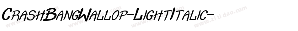 CrashBangWallop-LightItalic字体转换