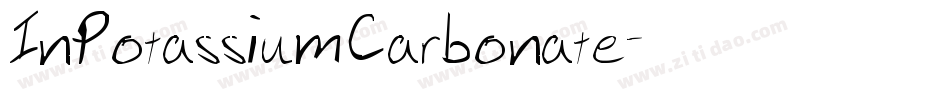 InPotassiumCarbonate字体转换