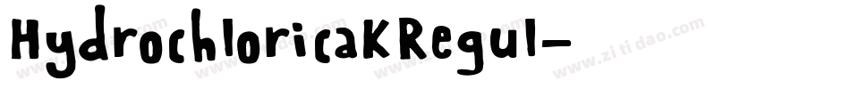 HydrochloricaKRegul字体转换