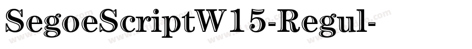 SegoeScriptW15-Regul字体转换