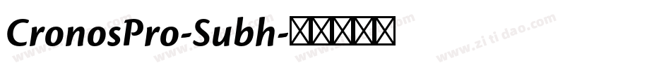 CronosPro-Subh字体转换