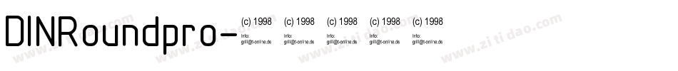 DINRoundpro字体转换