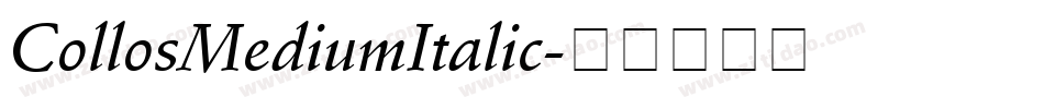 CollosMediumItalic字体转换