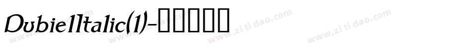 DubielItalic(1)字体转换