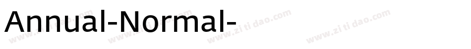 Annual-Normal字体转换