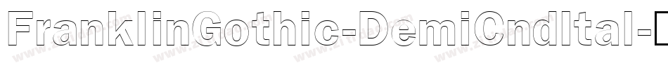 FranklinGothic-DemiCndItal字体转换