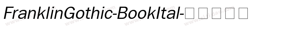 FranklinGothic-BookItal字体转换