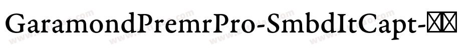 GaramondPremrPro-SmbdItCapt字体转换