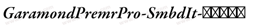 GaramondPremrPro-SmbdIt字体转换