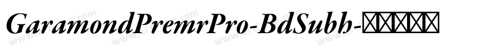 GaramondPremrPro-BdSubh字体转换