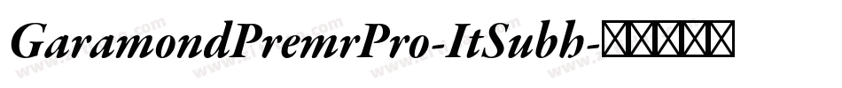 GaramondPremrPro-ItSubh字体转换