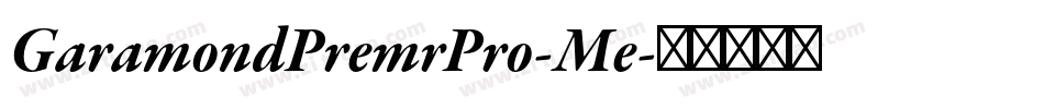 GaramondPremrPro-Me字体转换