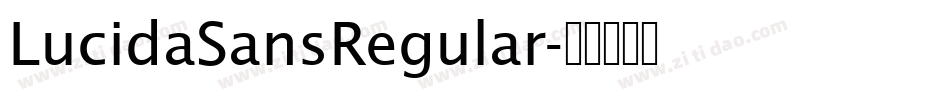 LucidaSansRegular字体转换