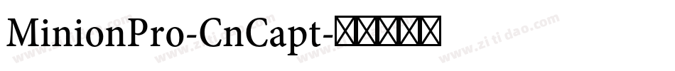 MinionPro-CnCapt字体转换