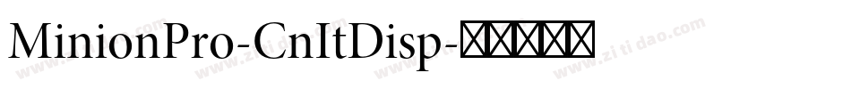 MinionPro-CnItDisp字体转换