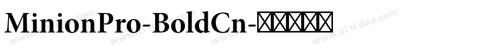 MinionPro-BoldCn字体转换