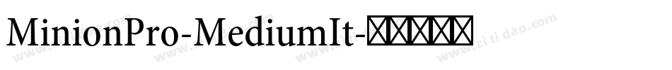MinionPro-MediumIt字体转换