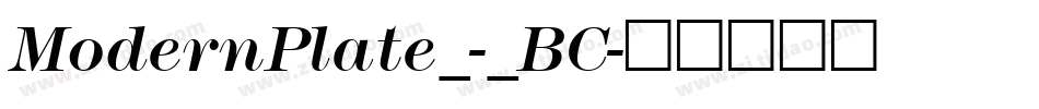 ModernPlate_-_BC字体转换