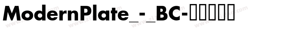 ModernPlate_-_BC字体转换