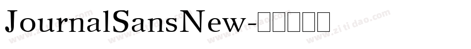 JournalSansNew字体转换