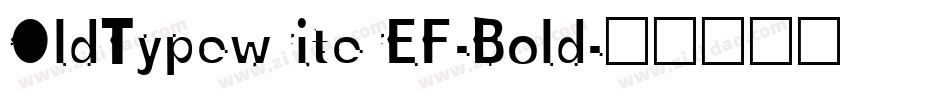 OldTypewriterEF-Bold字体转换