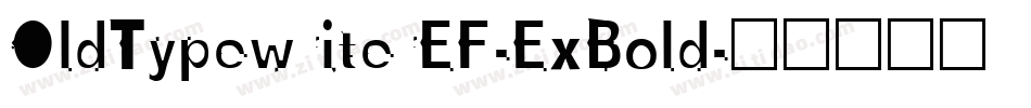 OldTypewriterEF-ExBold字体转换