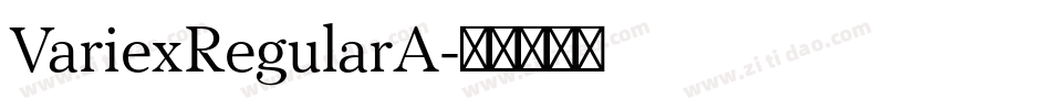 VariexRegularA字体转换