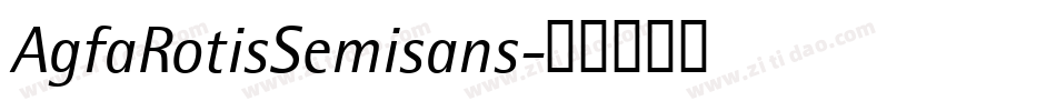 AgfaRotisSemisans字体转换