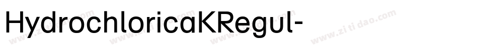 HydrochloricaKRegul字体转换