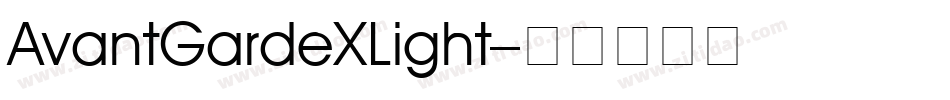 AvantGardeXLight字体转换