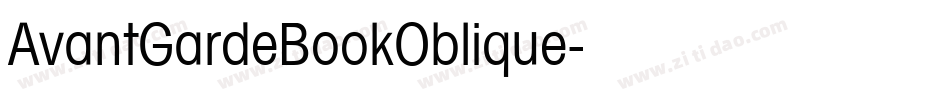 AvantGardeBookOblique字体转换