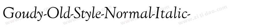 Goudy-Old-Style-Normal-Italic字体转换