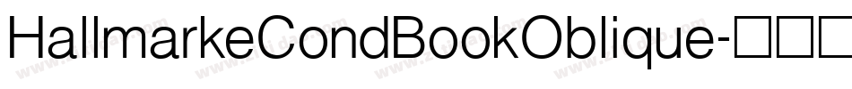 HallmarkeCondBookOblique字体转换