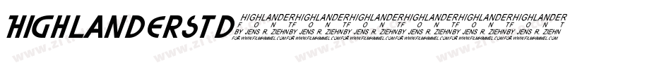 HighlanderStd字体转换