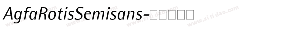 AgfaRotisSemisans字体转换