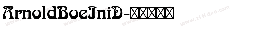 ArnoldBoeIniD字体转换