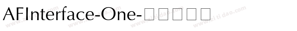 AFInterface-One字体转换