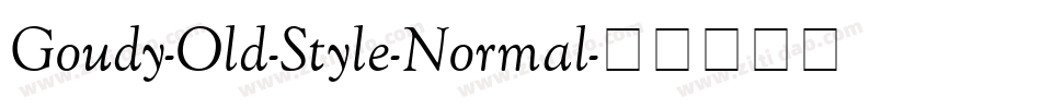 Goudy-Old-Style-Normal字体转换