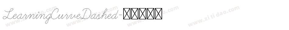 LearningCurveDashed字体转换
