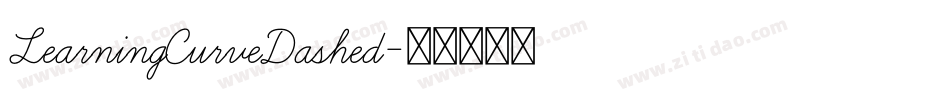 LearningCurveDashed字体转换