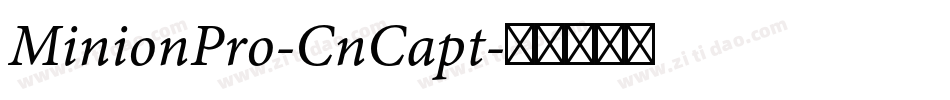 MinionPro-CnCapt字体转换