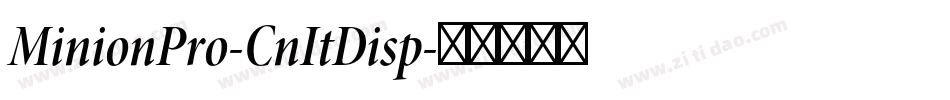 MinionPro-CnItDisp字体转换
