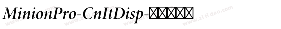 MinionPro-CnItDisp字体转换