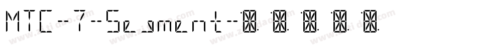 MTC-7-Segment字体转换