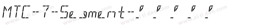 MTC-7-Segment字体转换