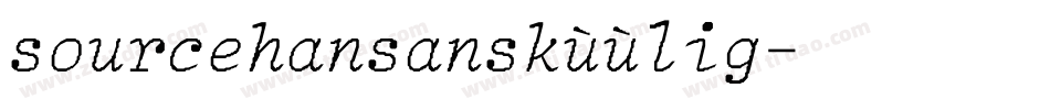 sourcehansansk——lig字体转换