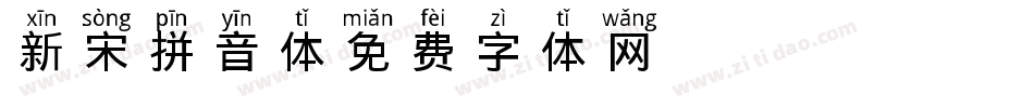 新宋拼音体字体转换