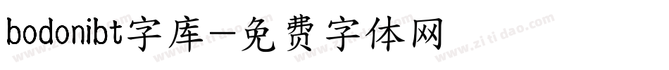 bodonibt字库字体转换