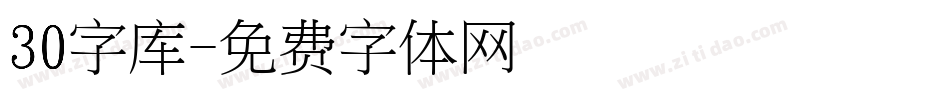 30字库字体转换